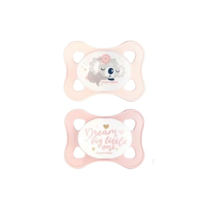 CANPOL BABIES 2 Sucettes Symétrique Silicone Mini Rose 0-2M (23910)