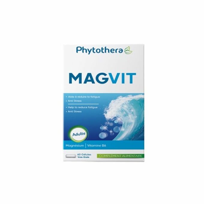 Phytothera Magvit Magnésium + Vit B6, 60 Gélules