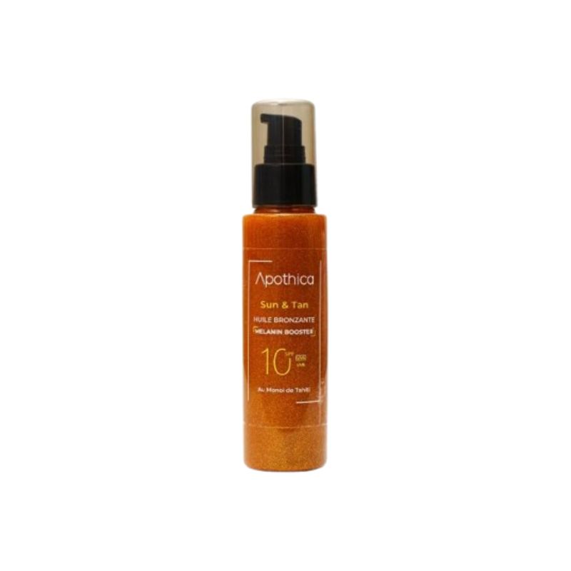 APOTHICA Sun Protect Huile Bronzante Pailletée SPF10, 100ML