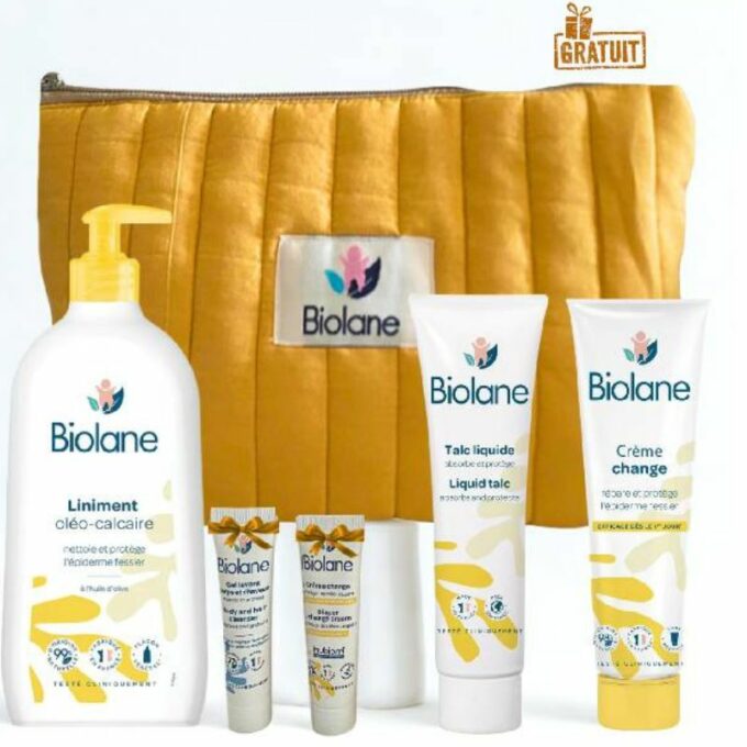 BIOLANE Trousse Kitchange Jaune ( Crème Change+liniment+Talc)
