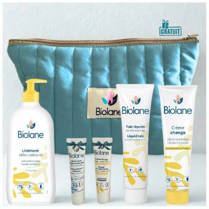 BIOLANE Trousse Kitchange Vert ( Crème Change+liniment+Talc)