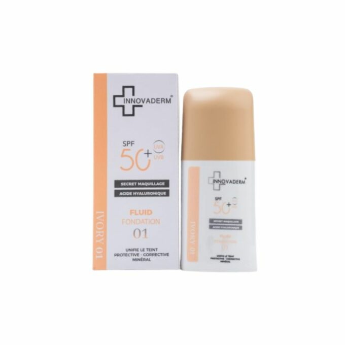 INNOVADERM Fluide Fondation Ecran Solaire Ivory 01, 30ml