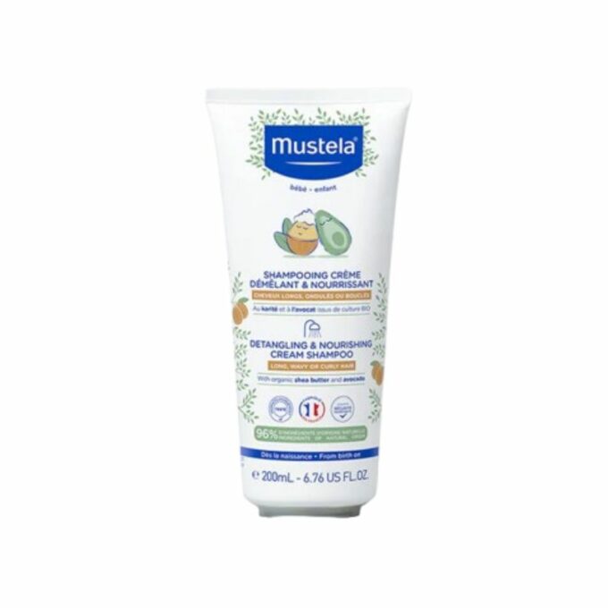 MUSTELA Shampooing Crème Démêlent & Nourrissant Cheveux Bouclés, 200ml