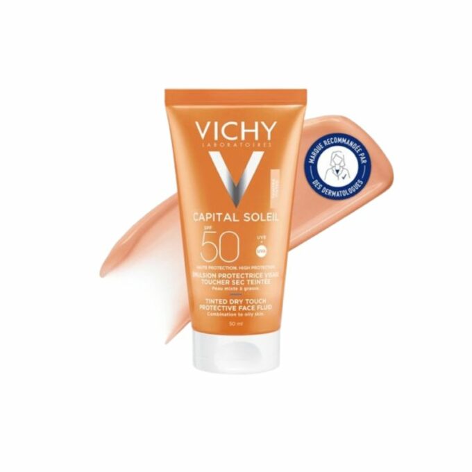 VICHY Capital Soleil Emulsion Anti Brillance Toucher Sec BB Teinté SPF50, 50ml