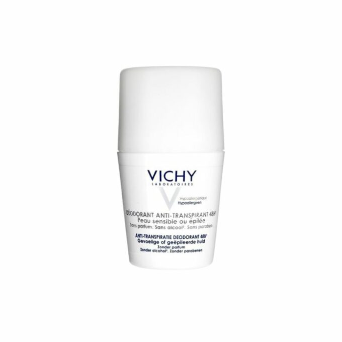 VICHY Déodorant Anti-Transpirant 48H Peaux Sensibles, 50ml