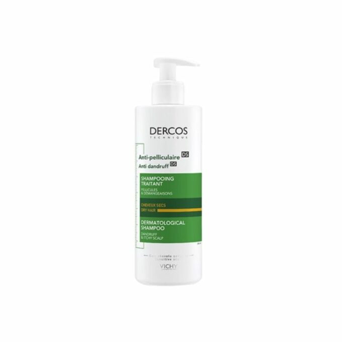 VICHY Dercos Shampooing Antipelliculaire Cheveux Secs, 390ML