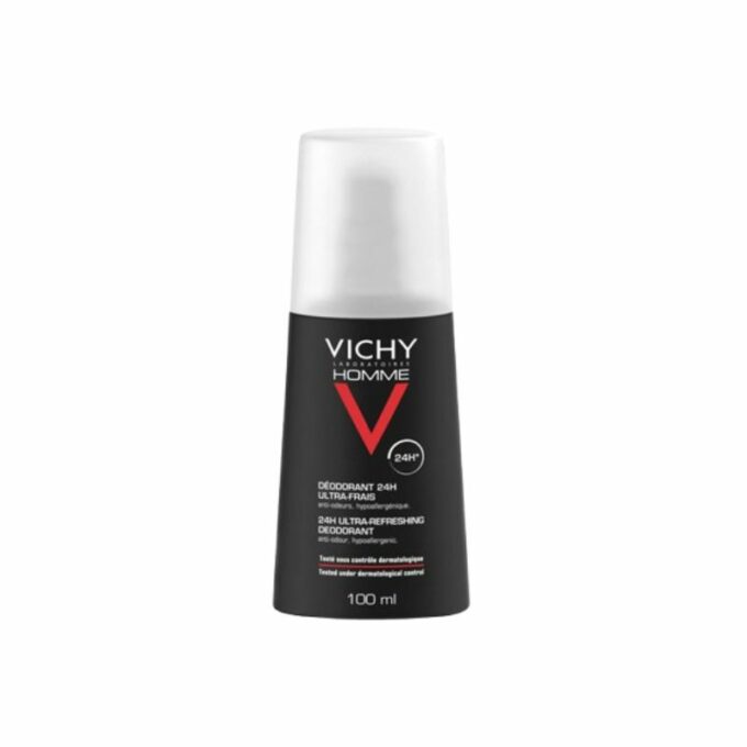 Vichy Homme Déodorant Spray Ultra-Frais, 100ml