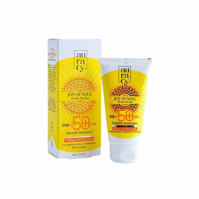 AURACY Ecran Invisible SPF50 Collagène Aloe Vera 50G