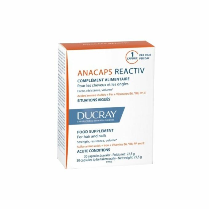 Ducray Anacaps Reactiv Cheveux & Ongles, 30 Comprimés