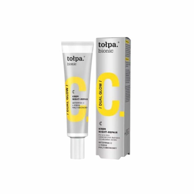 TOLPA Bionic Dual Glow Crème De Nuit Réparatrice Double Eclat, 40ml