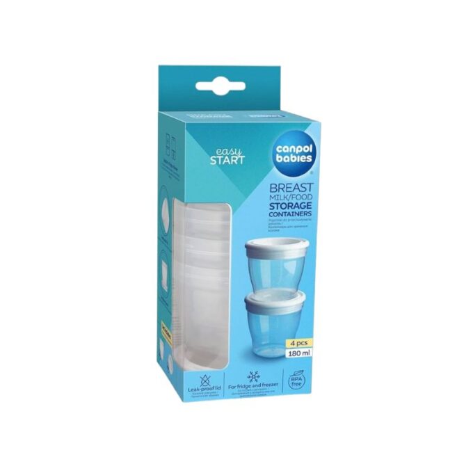 CANPOL BABIES 4 Pots De Conservation Des Aliments 180ML BPA 0% 0M+(12/204)