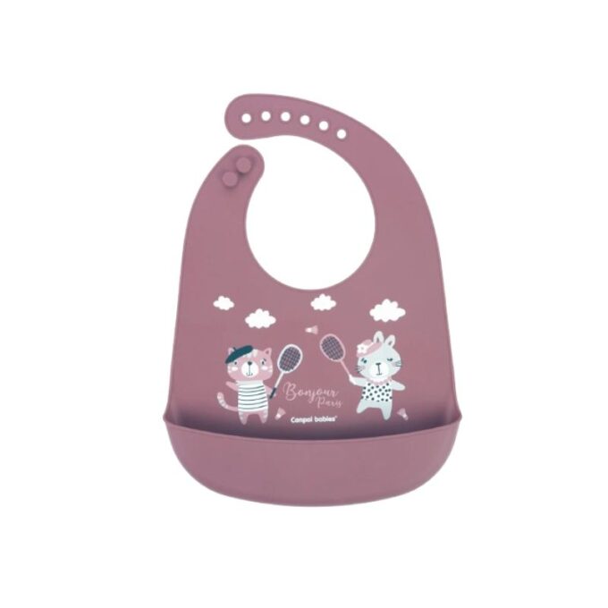 CANPOL BABIES Bavoir Silicone RED 4M+ 74/027