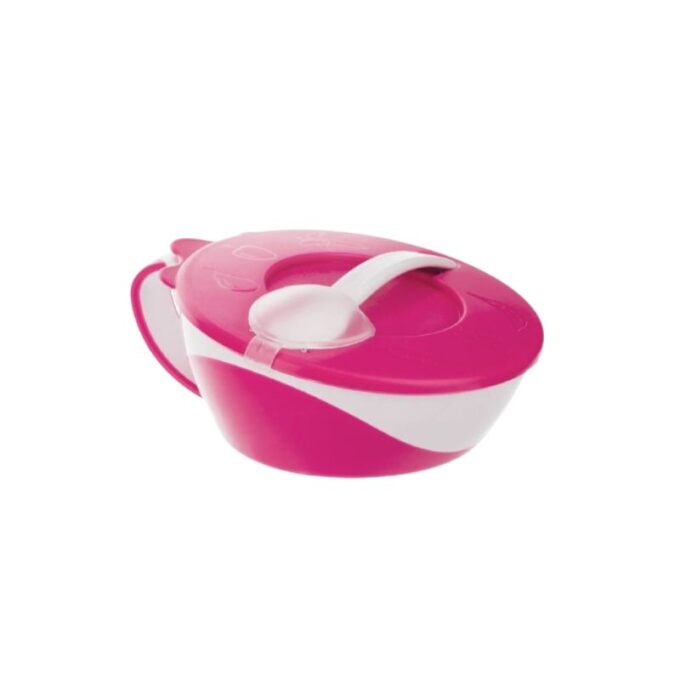 CANPOL BABIES Bol 350ML Avec Couvcle Et Cuillère Avec Couvercle Pink(31/406)